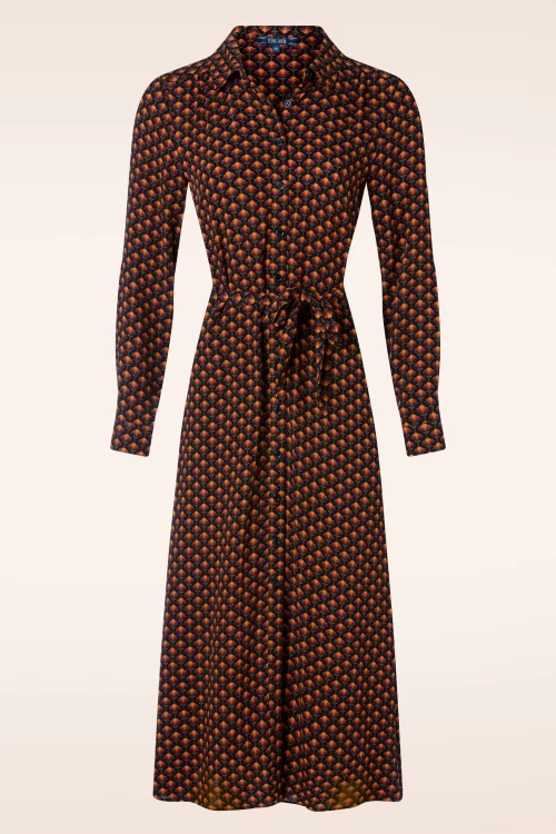 King Louie Olive Mayfield Midi jurk in bietenrood