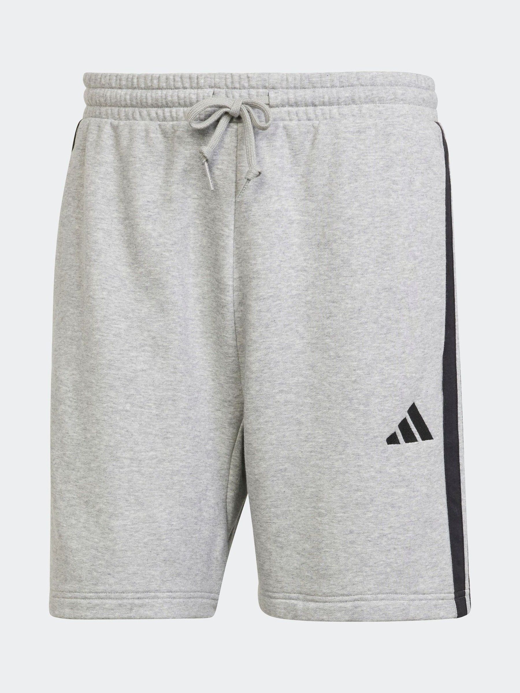 Grijs - adidas Essential 3-Stripes French Terry Shorts
