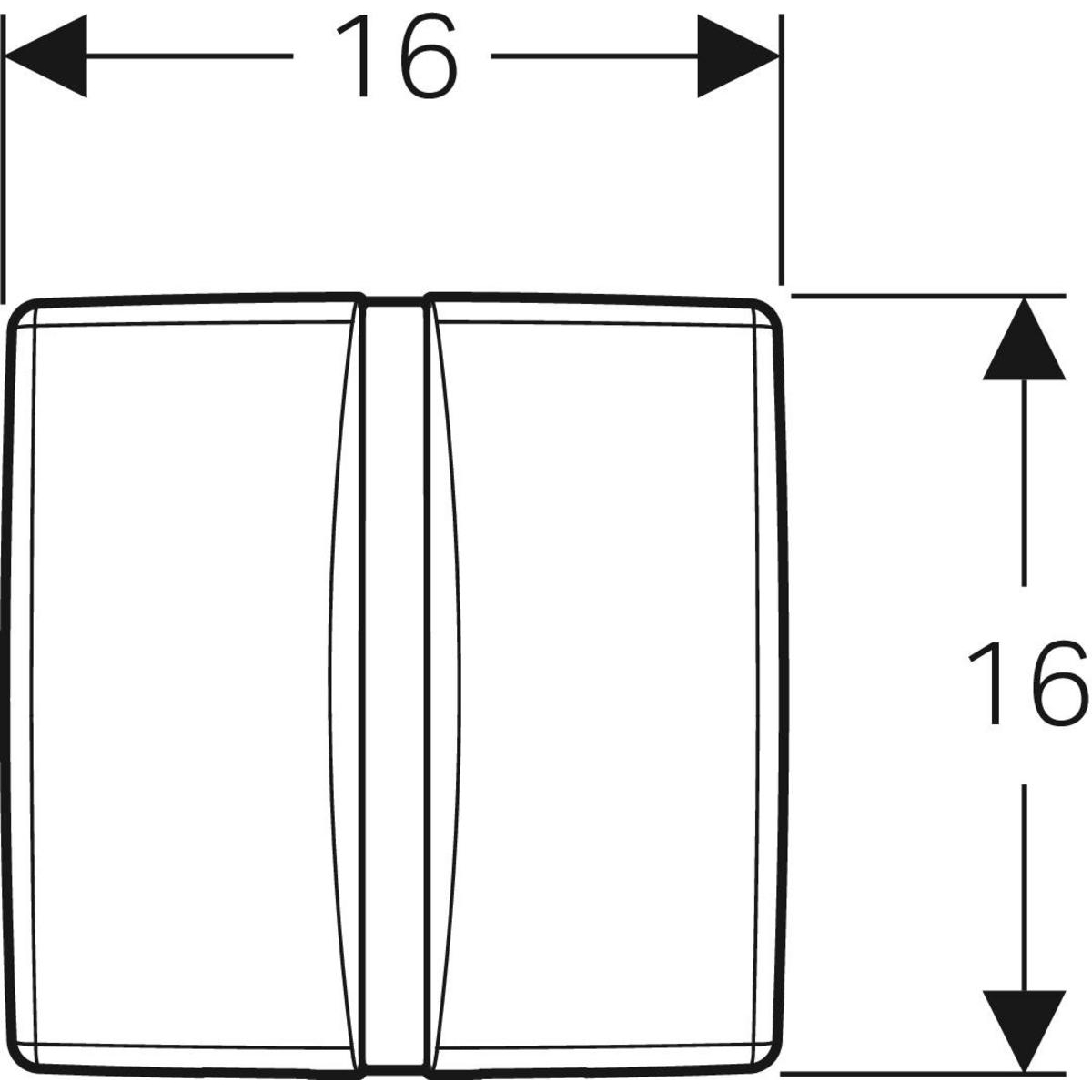 Geberit Basic urinoir stuursysteem infrarood netvoeding 16x16cm voor frontbediening mat verchroomd