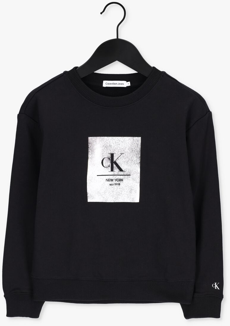 CALVIN KLEIN zwarte calvin klein sweater foil logo future sweatshirt