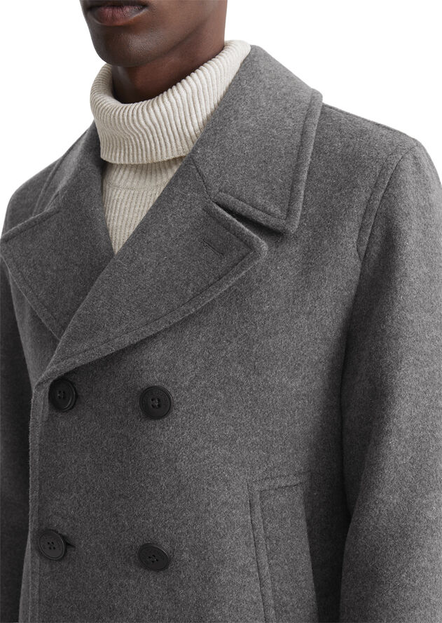 Marc O’Polo Jacket, EURO-wool, caban Dark grey melange