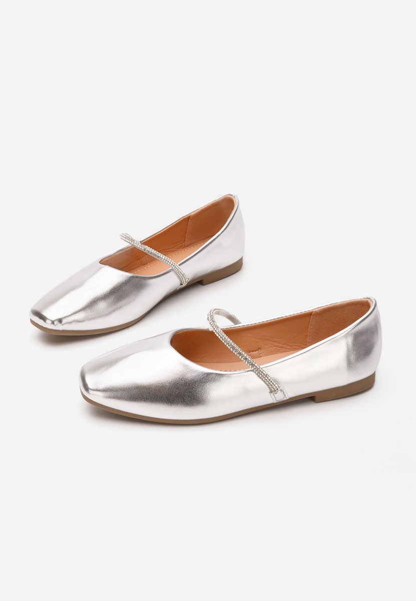 Ballerines élégantes argent Aglaia