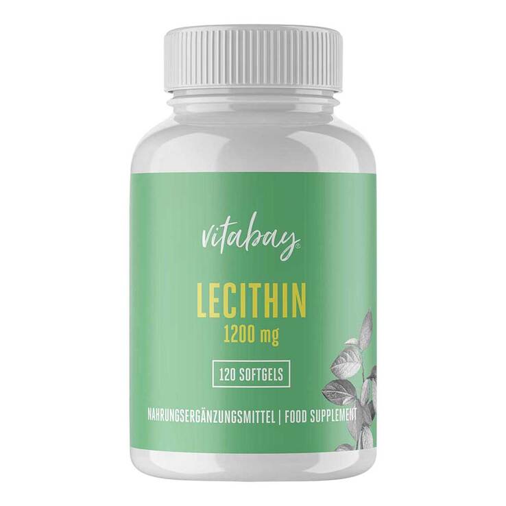 Lecithin 1200 mg Sojalecithin + Vitamin E vegan Weichk., 120 St
