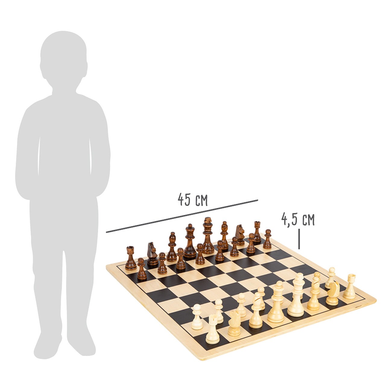 Smallfoot Schach und Dame XL 11784 Mehrfarbig Spiel