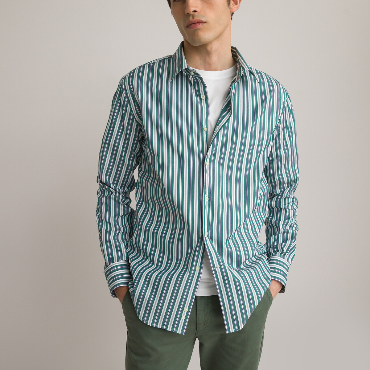 COLEÇÕES LA REDOUTE<br>Camisa de manga comprida slim