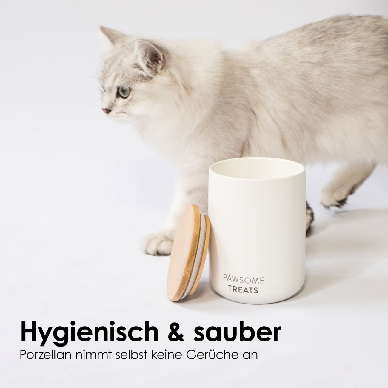 LucyBalu SNACK BAR Katzenfutter- & Leckerlidose anthrazit