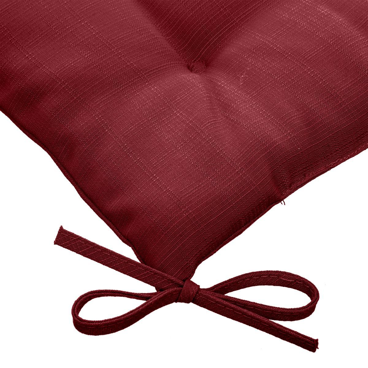 GALETTE CHAISE 40X40CM 4 POINTS KORAI BORDEAUX