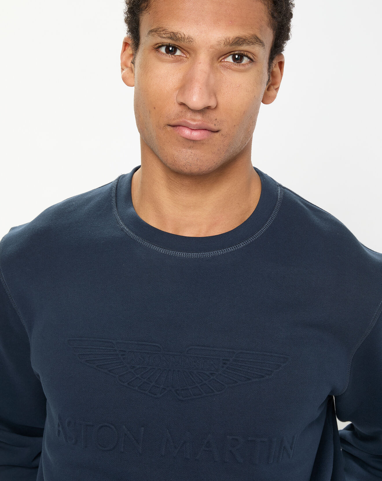 Hackett London Sweat col rond Aston Martin Racing bleu marine