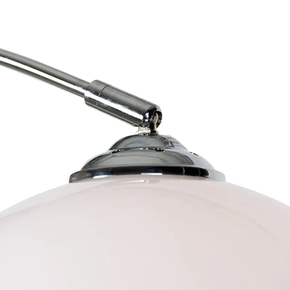Qazqa booglampen arc-basic zilverkleurig e27