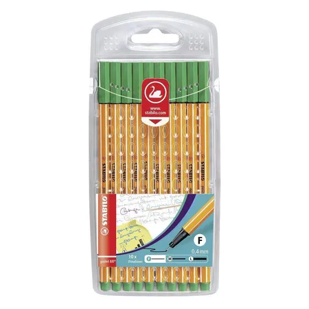 Fineliner - STABILO point 88 - 10er Pack - grün