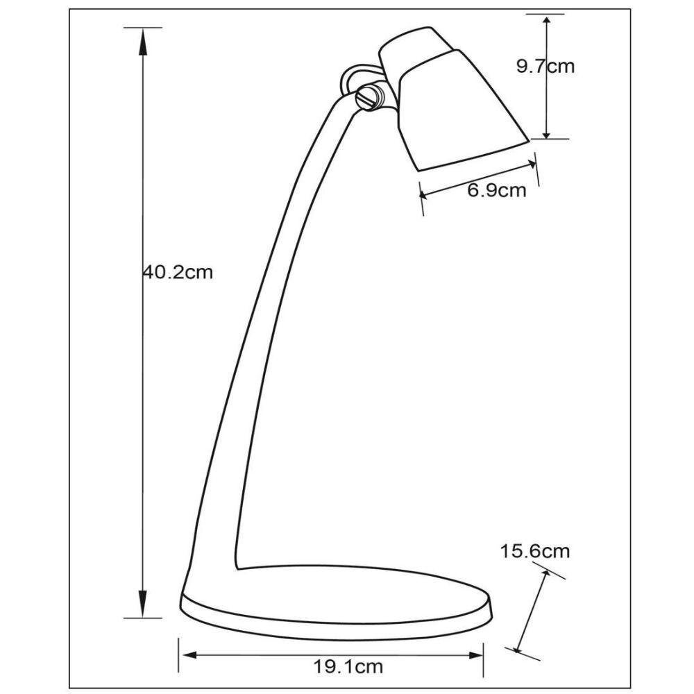 Ludo LED tafellamp in wit en zilver, 4,5W, 350lm