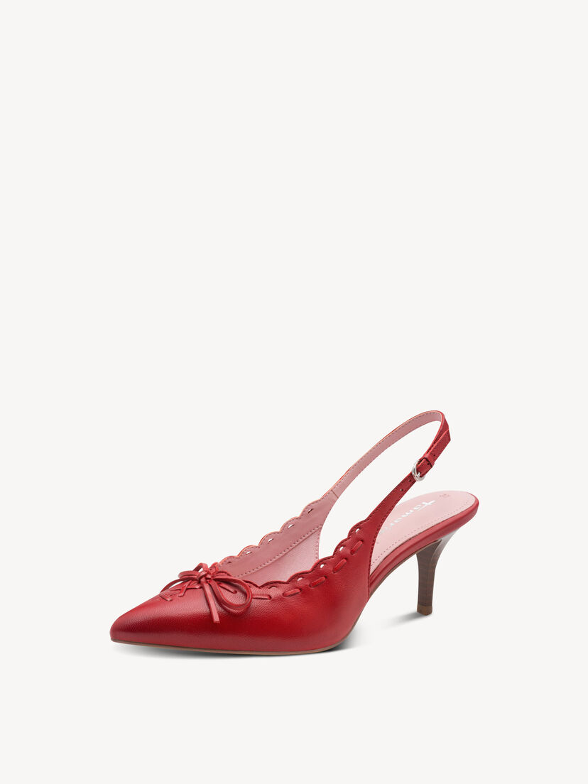 Leren Slingpumps - rood