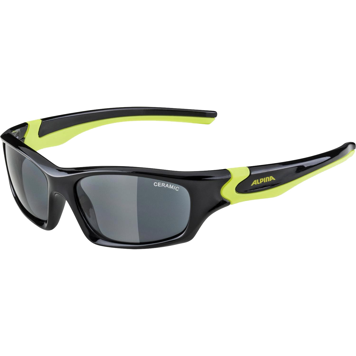 Alpina Flexxy Teen Sonnenbrille Kinder black neon yellow