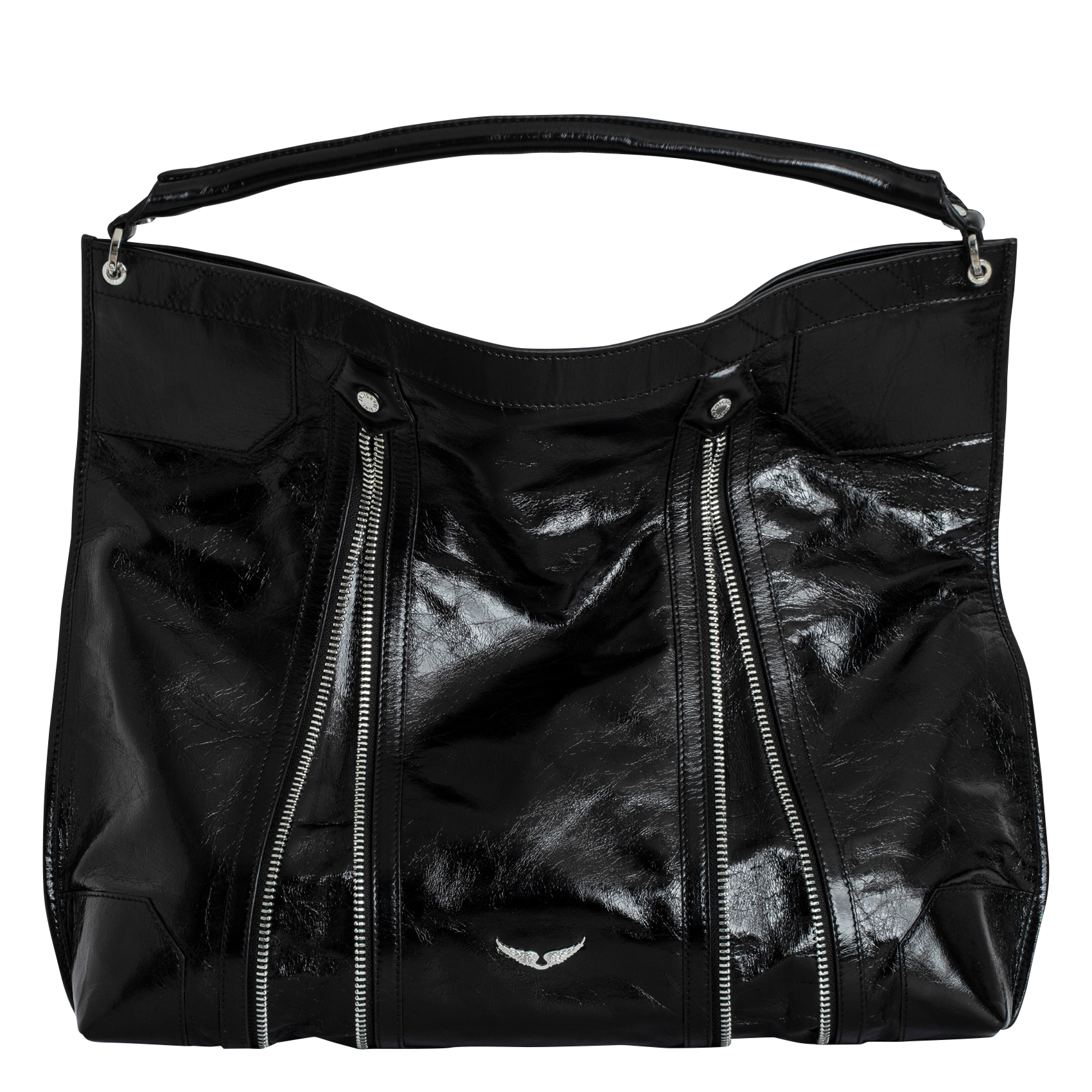 SUNNY HOBO - Sac porté épaule en cuir | Noir