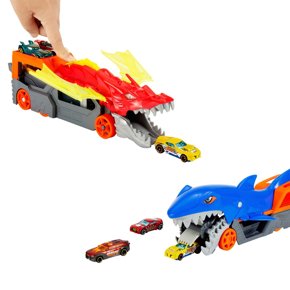 Hot Wheels City Battle Creature Transports Spielsets und Fahrzeuge