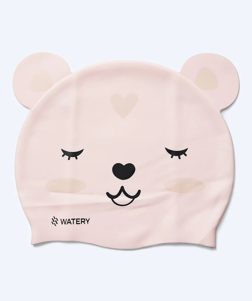 Watery badehætte til børn - Dashers - Teddy (Lyserød)