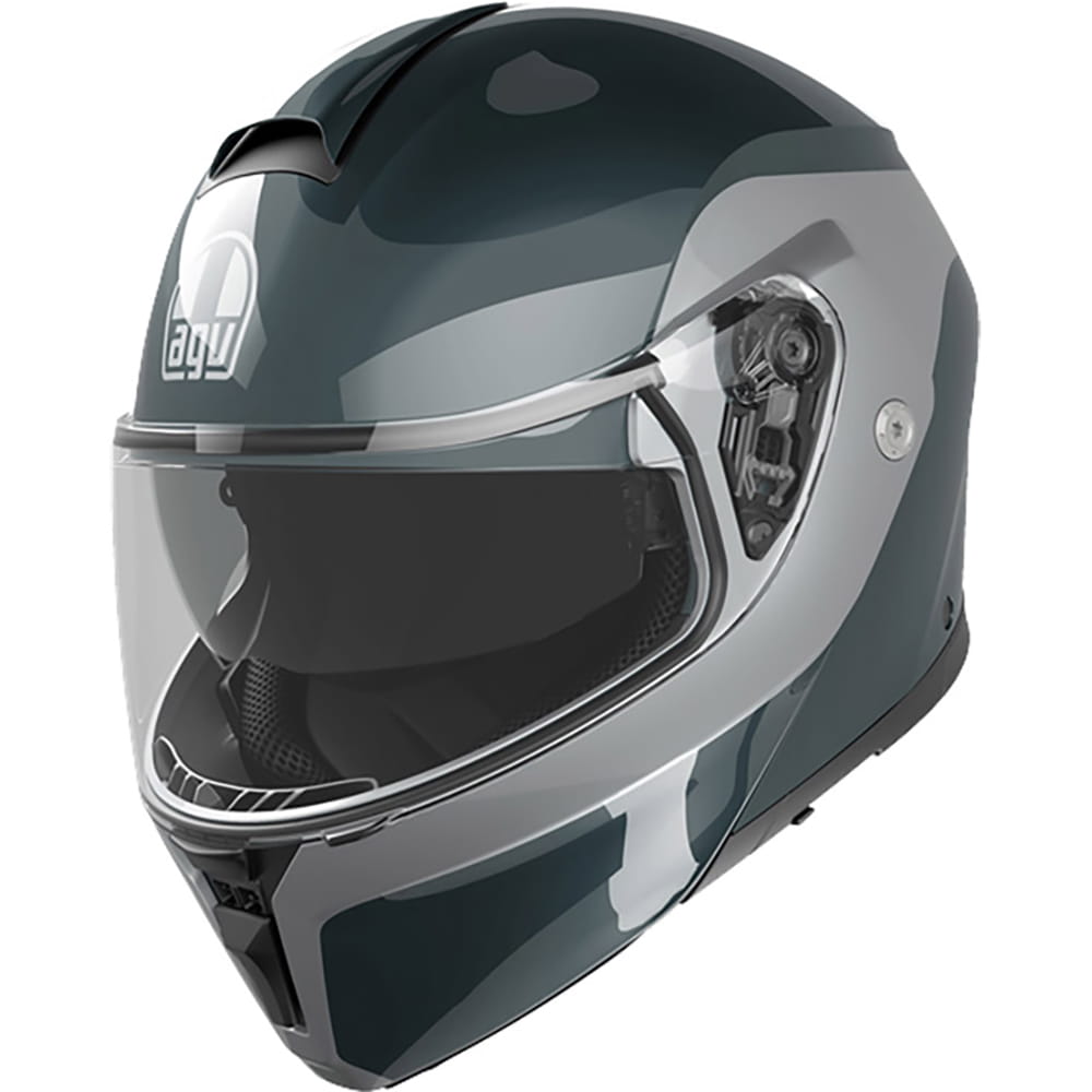 AGV - Casque Streetmodular Levico Gris Foncé / Argent