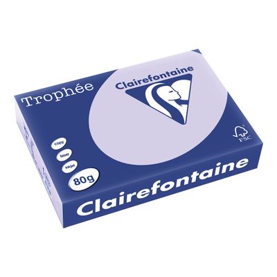 Clairefontaine Trophée - Papier couleur - A4 (210 x 297 mm) - 80 g/m² - Ramette de 500 feuilles - lilas