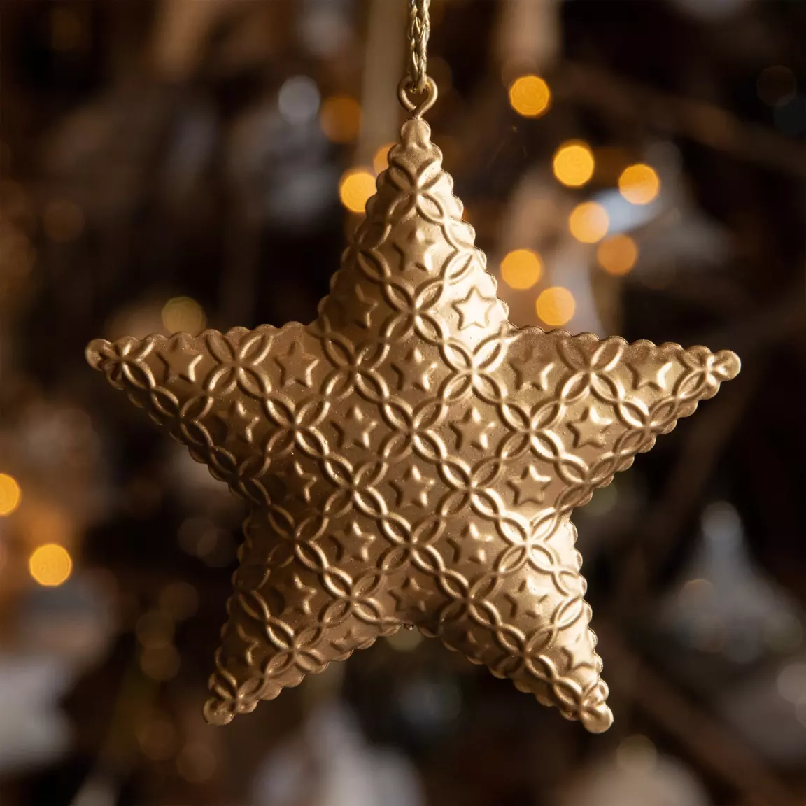 Etoile de Noël à suspendre (H11 cm) Bijoux Or