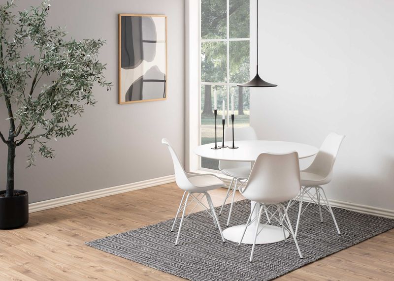 Giga Living - Aurora - Eettafel - Wit - MDF - Ø110cm