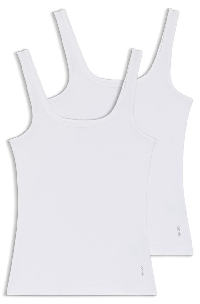 HUGO Underwear Tanktop »TWIN VEST«, 2er-Packer Packung, mit vertikalem Logoprint