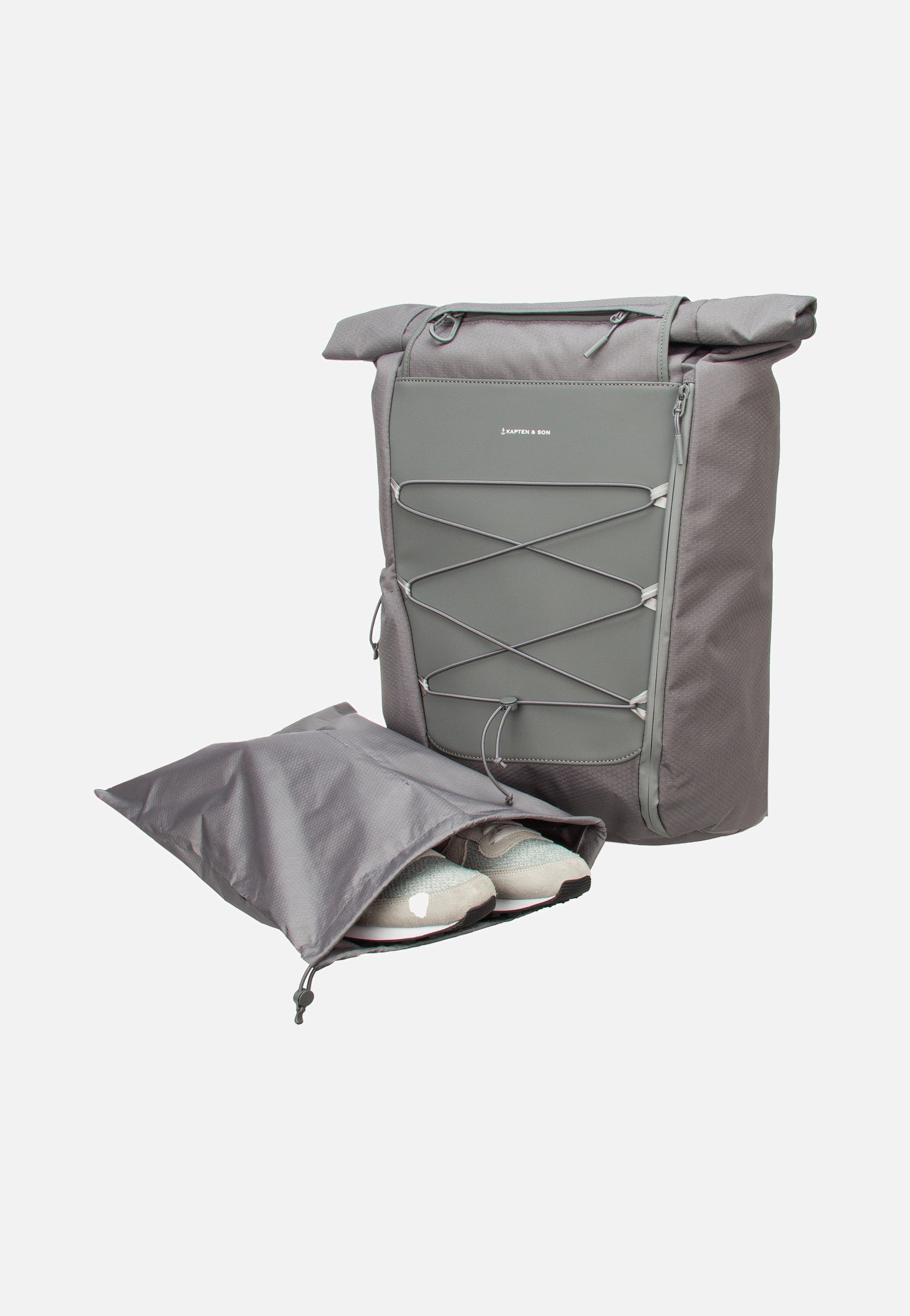 Banff Stone Grey - Rolltop Rucksack
