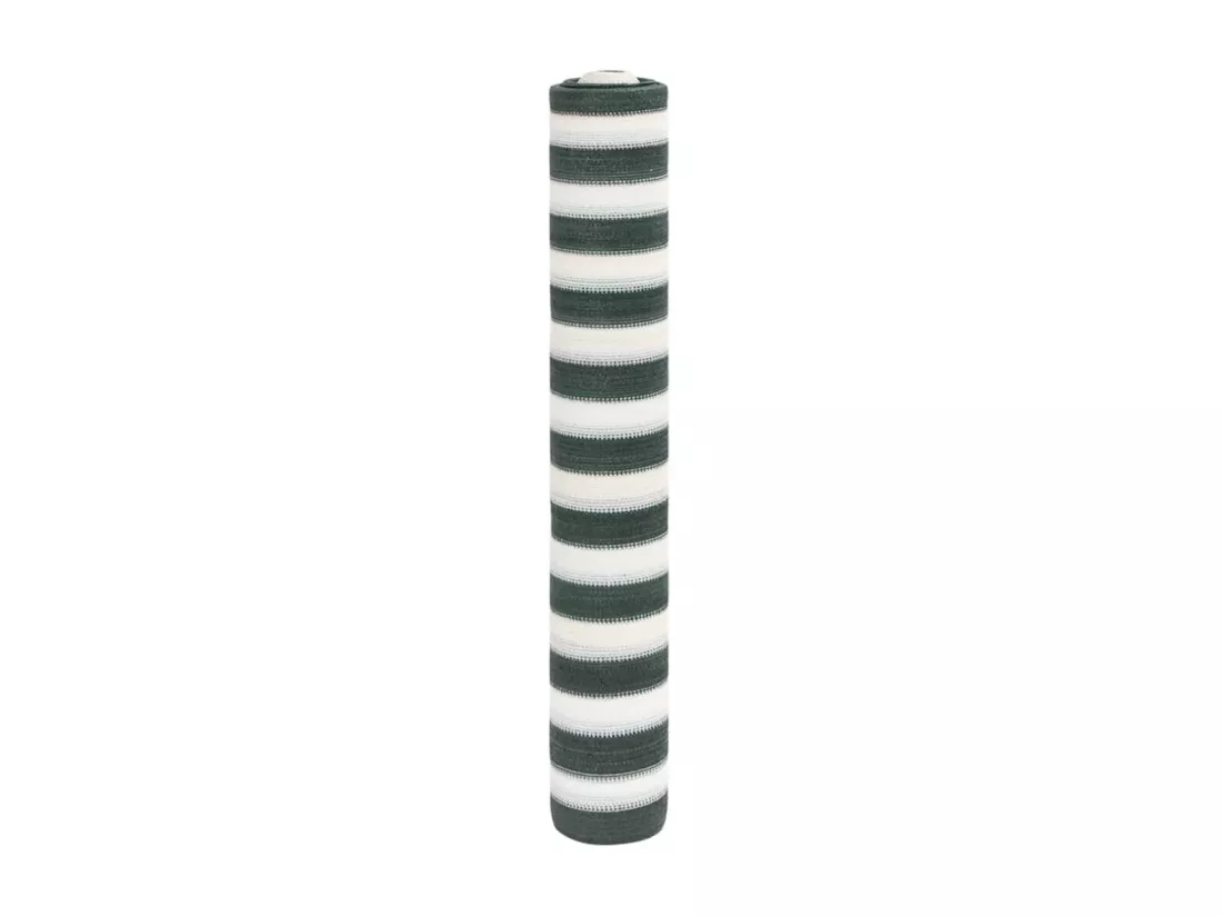 Filet brise-vue vert et blanc 1,8x25 m PEHD 195 g/m²