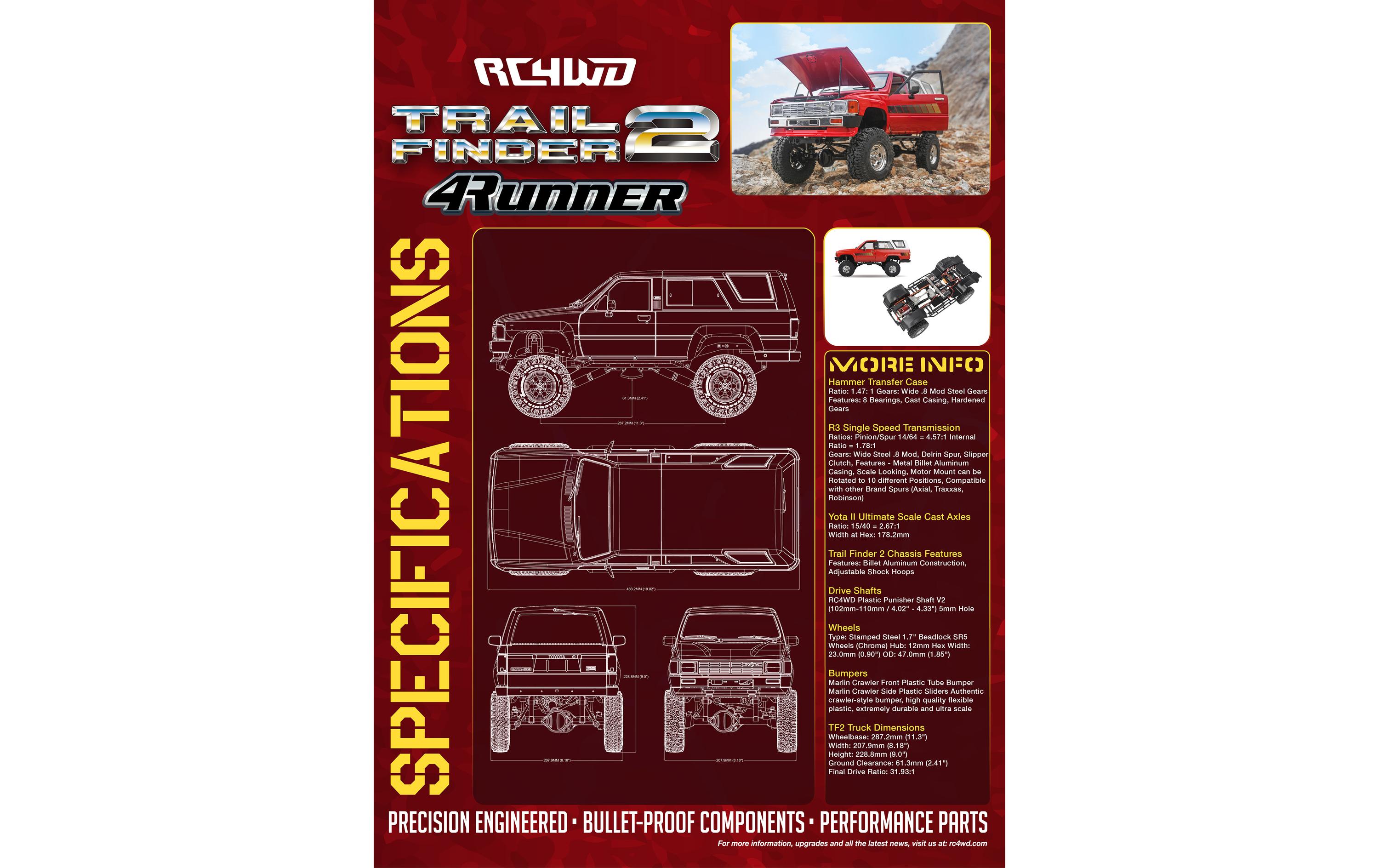 Scale Crawler Trail Finder 2 Toyota 4Runner RTR, 1:10<br>1985 Toyota 4Runner auf Trail Finder 2 Chassis
