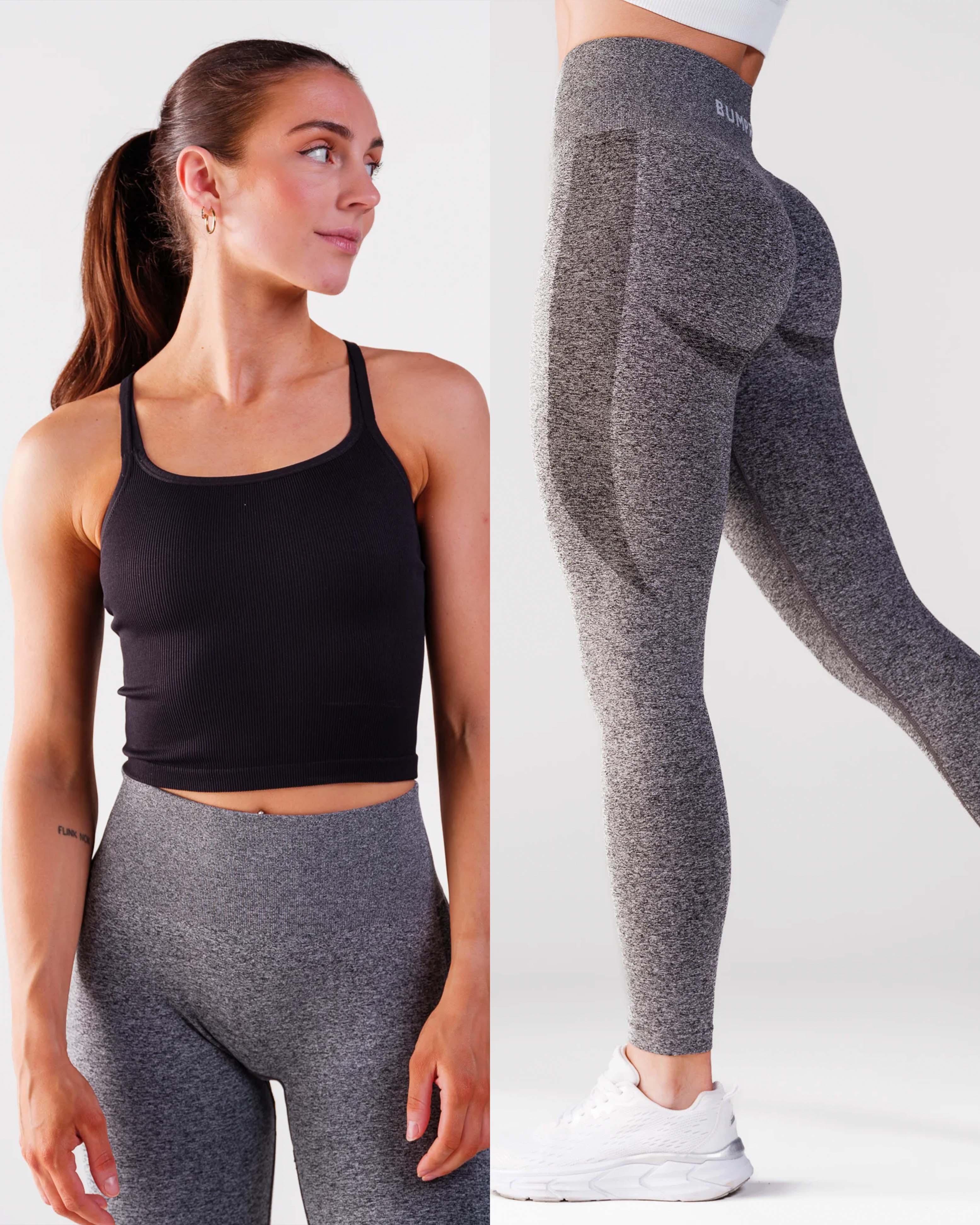 Bumpro SETT Perfect Rib Croptop Black &amp; Beam Tights Black