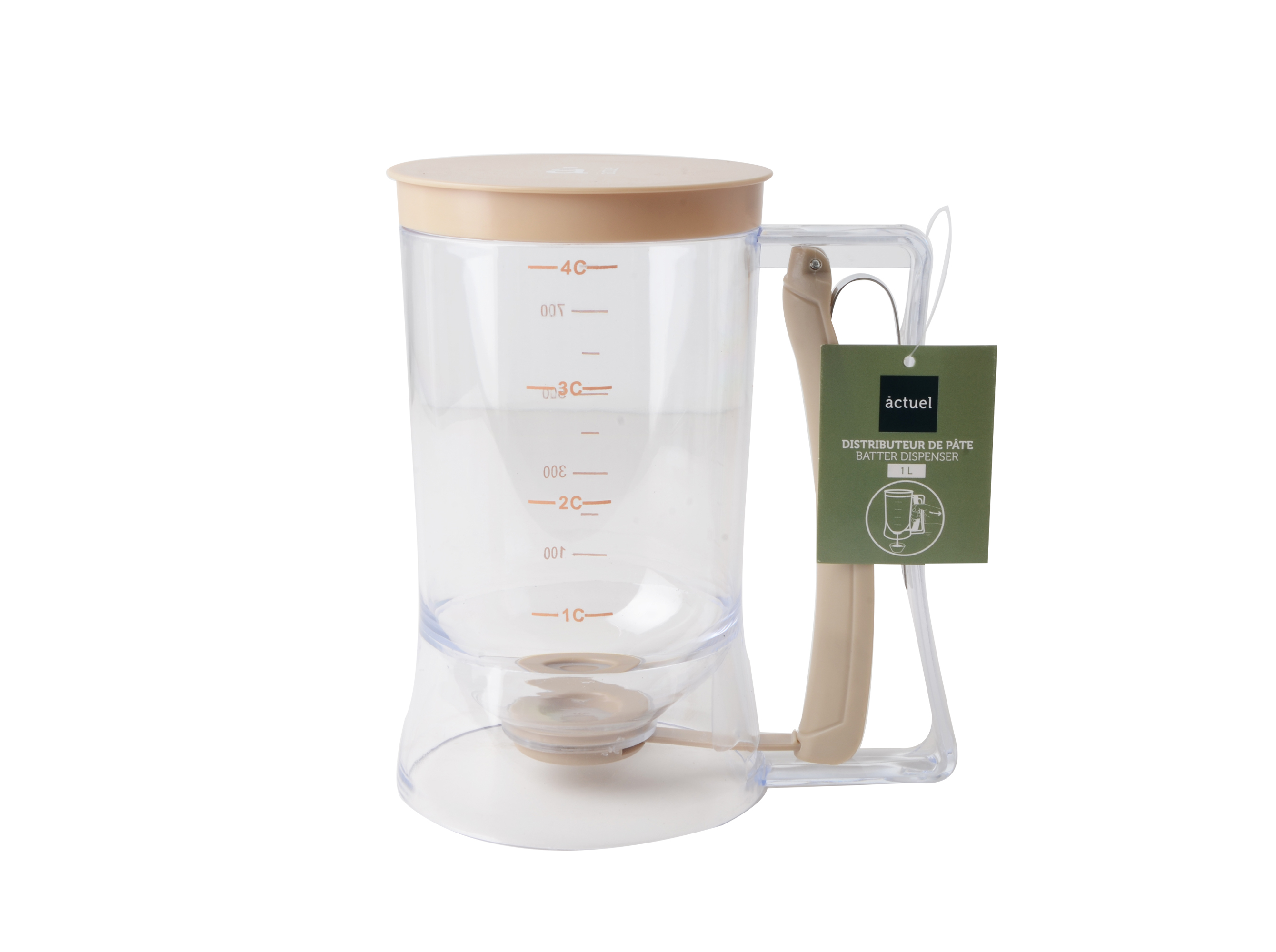 JARRO MEDIDOR 1L ACTUEL COM DISPENSADOR MASSA
