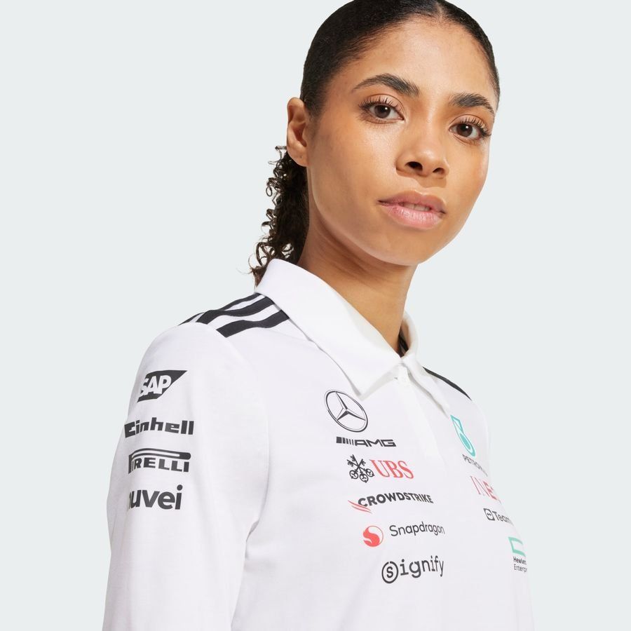 Adidas Polo manches longues d'équipe Mercedes - AMG Petronas Formula One Team