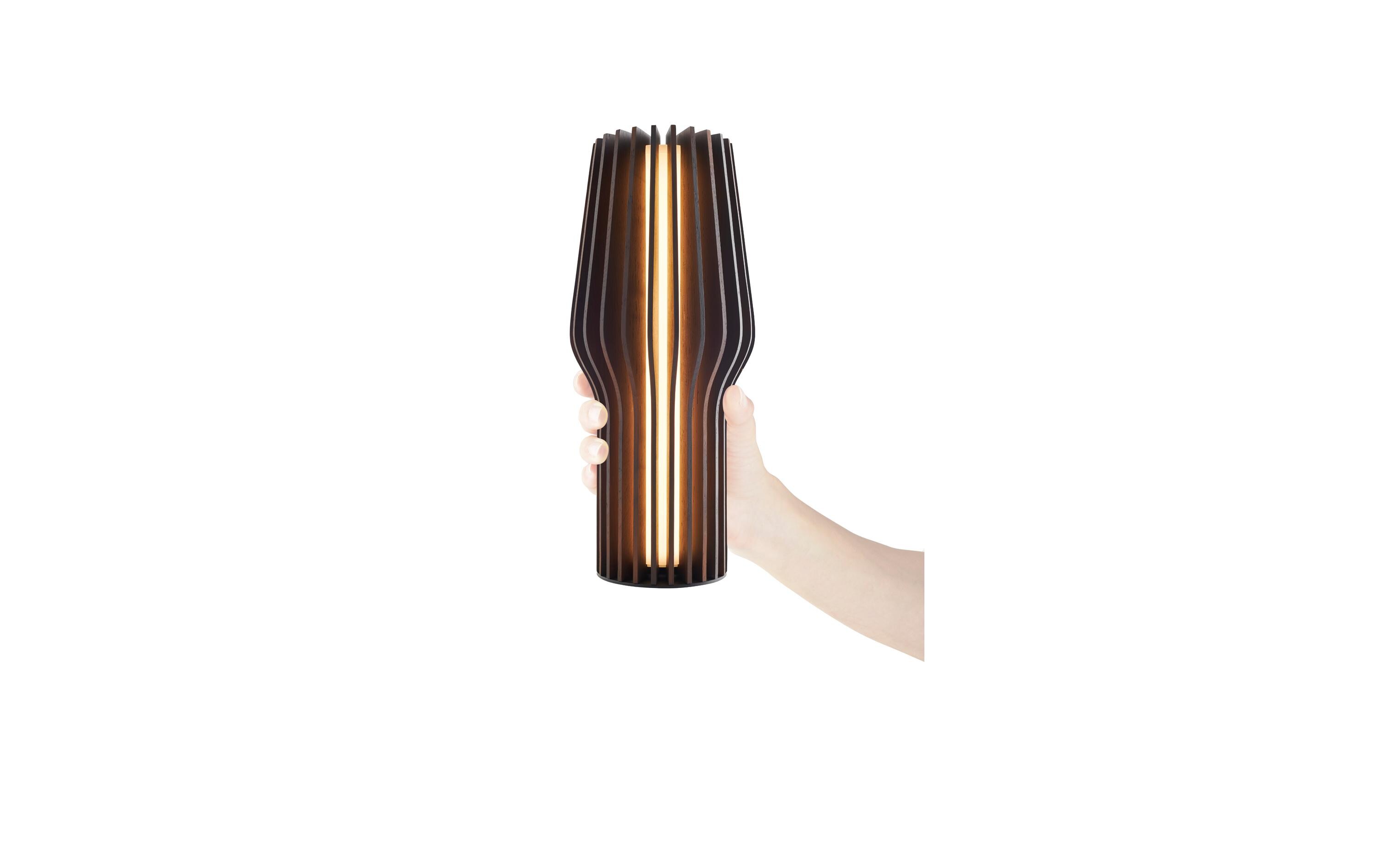 Tischleuchte Radiant, 28.5 cm, Smoked<br>LED-Lampe aus Eichenholz