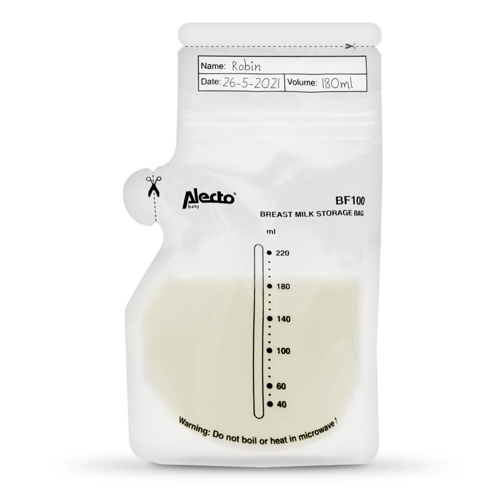 Alecto Moedermelk bewaarzakjes 220 ml BF100100 stuks