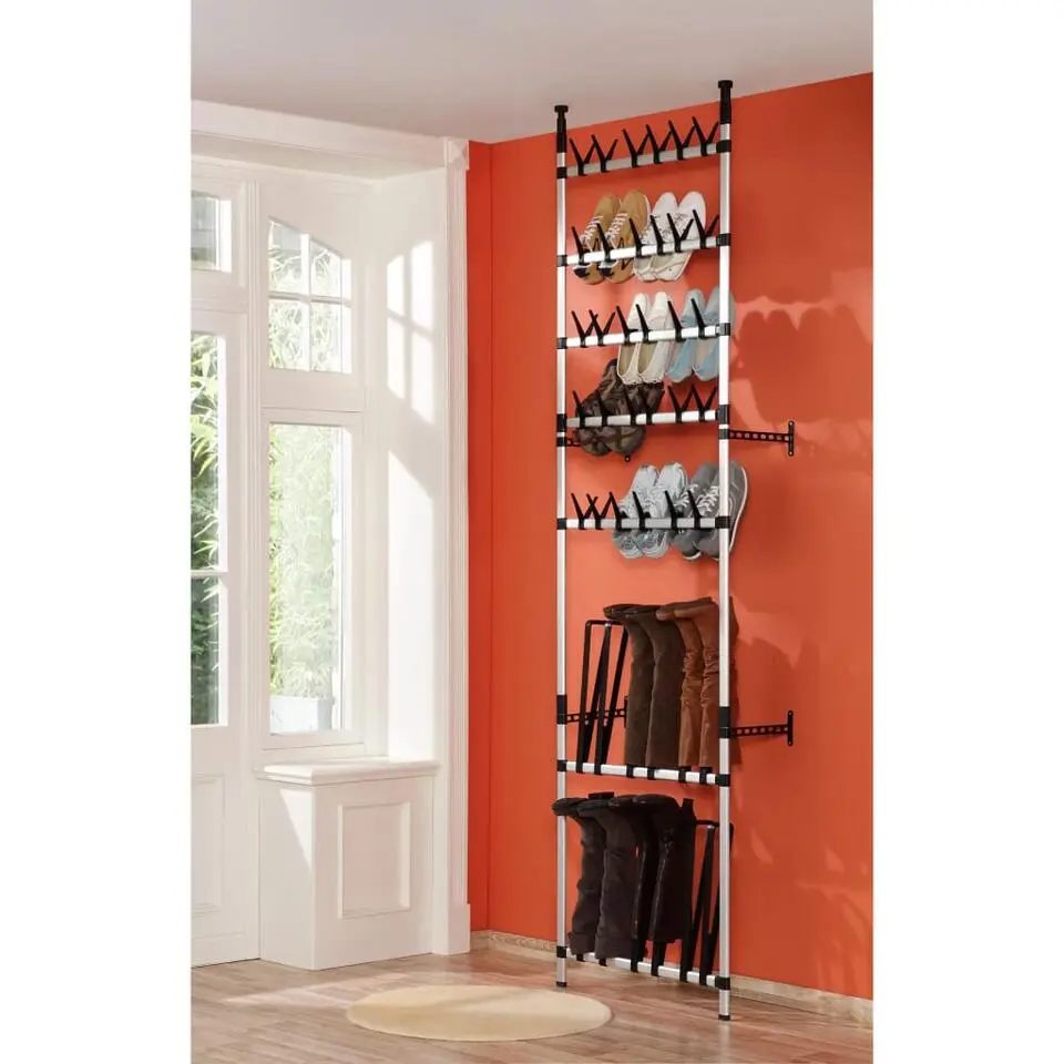 vidaXL - Schoenenrek - Zilver - Aluminium