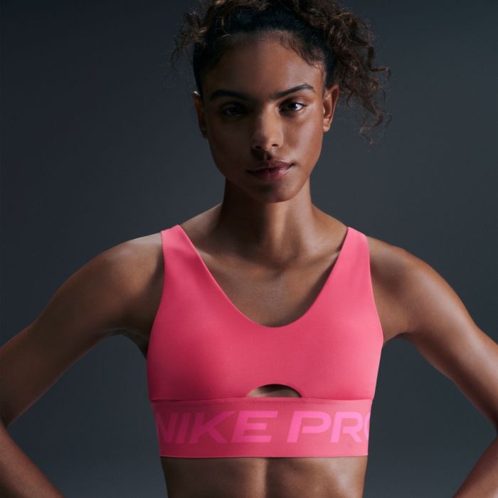 Nike Dame BH Pro Indy Plunge Bra Bold Pink