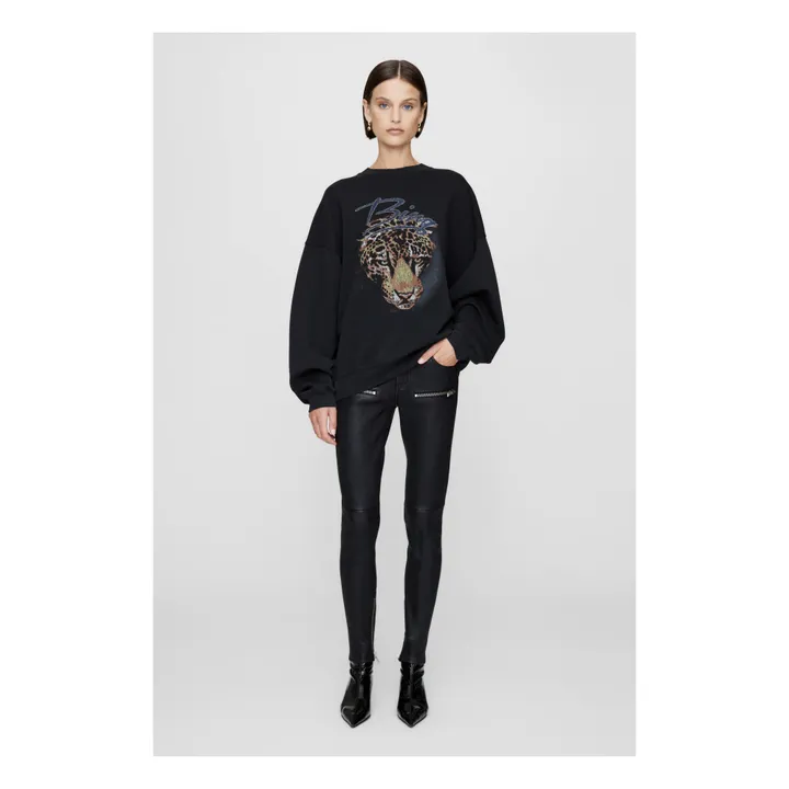 Anine Bing Sweat Harvey Léopard | Noir
