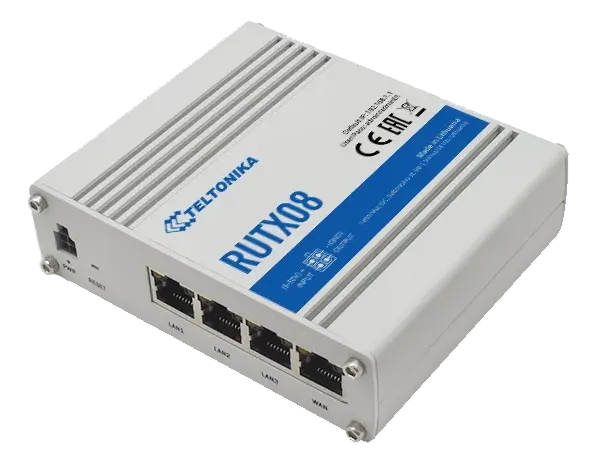 Teltonika RUTX08 - Router 4-port switch - 1GbE - DIN monterbar på skinne