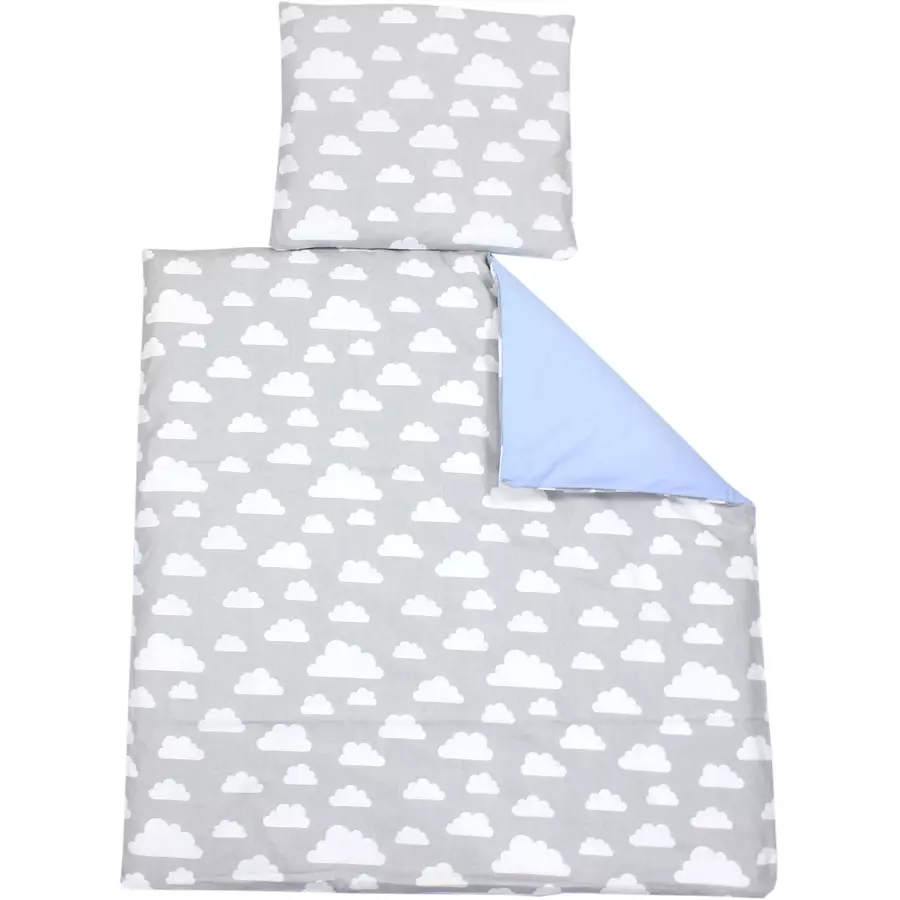 TupTam Unisex Baby Bettwäsche Wiegenset 4-teilig blauweiß