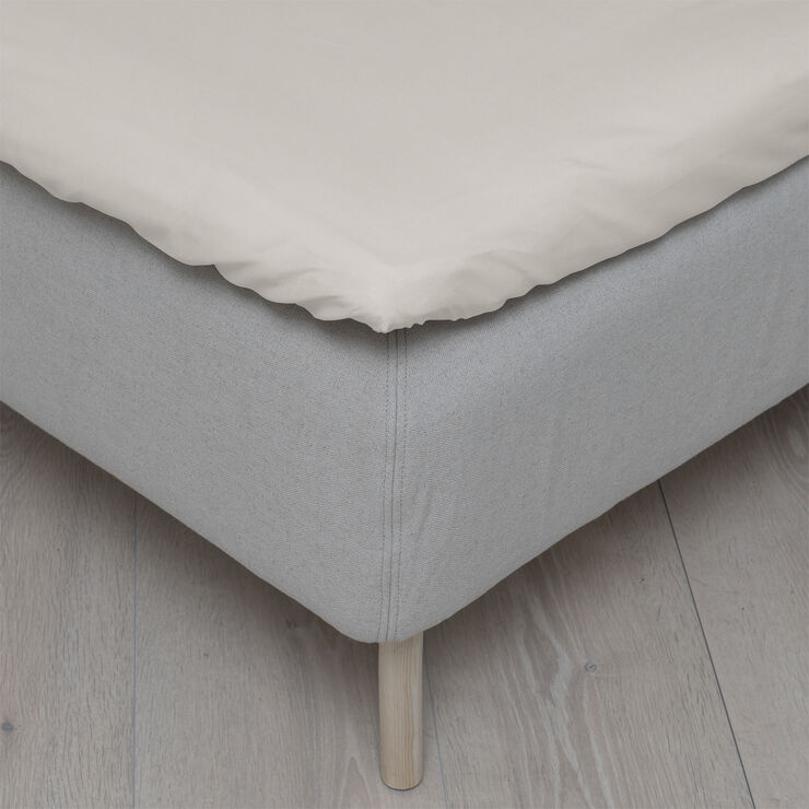 Høie Flonel formsyet lagen, creme Creme