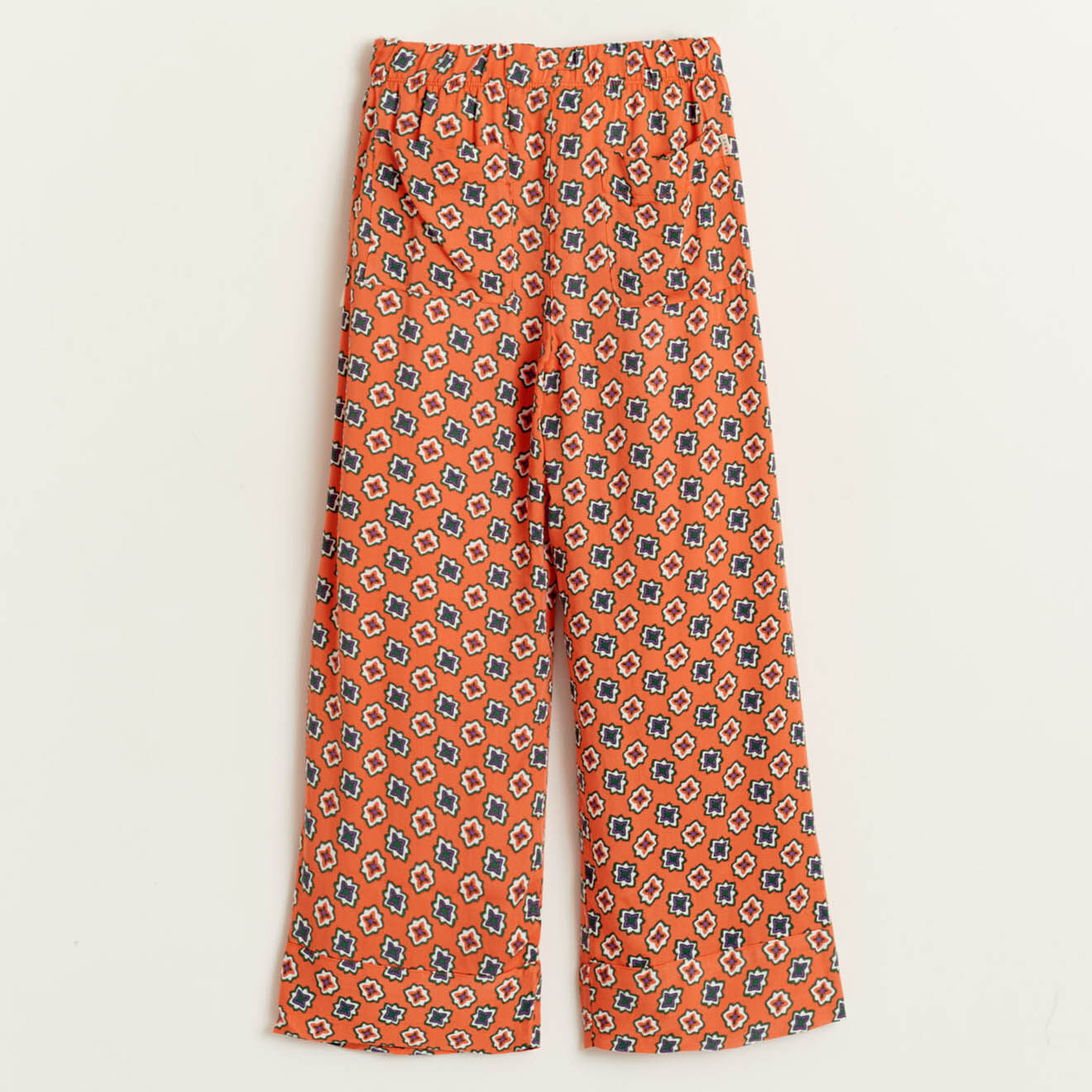 Bellerose Pantalon Peanut ample à motif orange