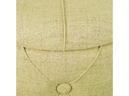 YELENA - Pouf avec Coffre de Rangement Vert Anis
