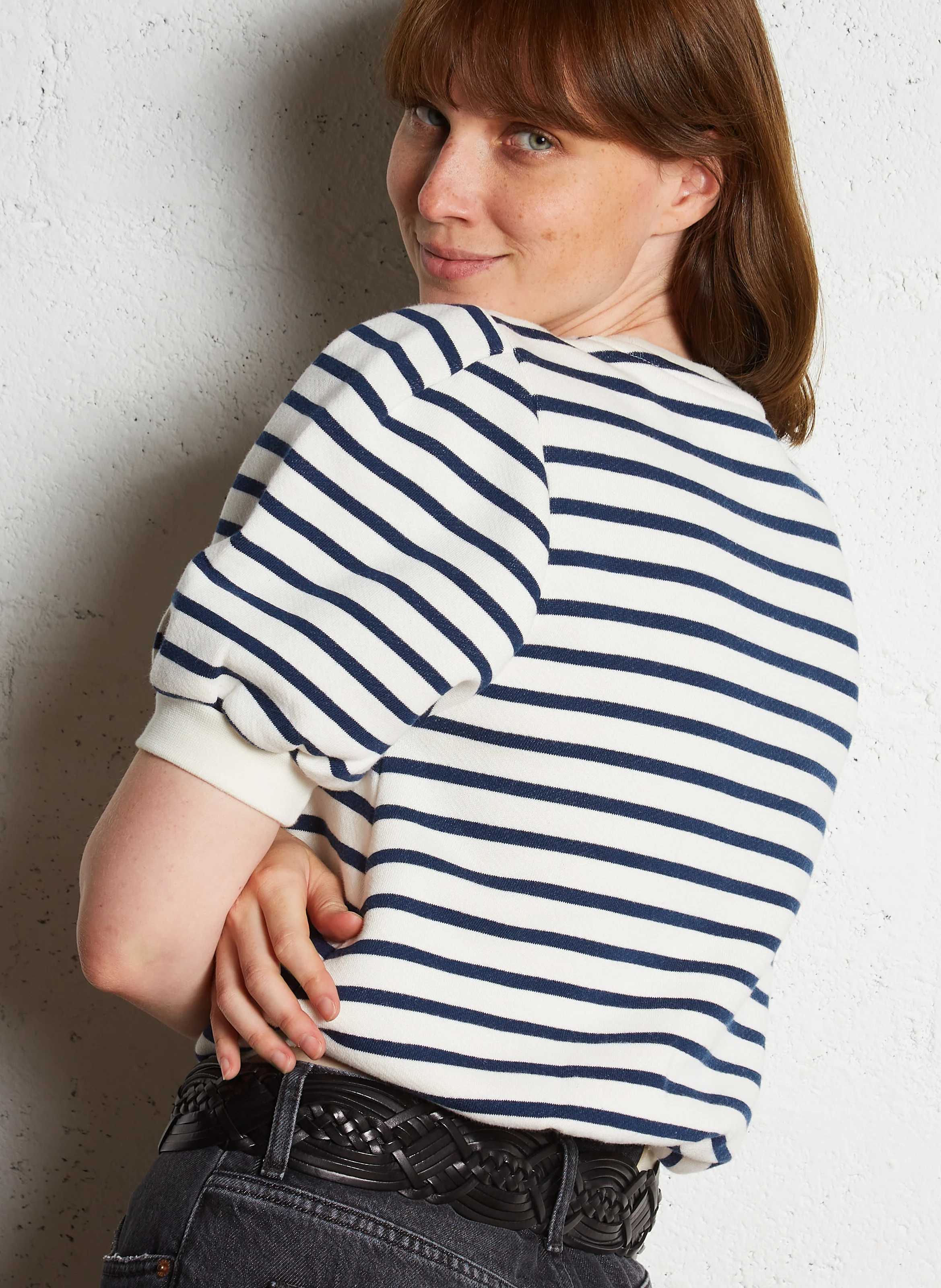 TAMAR - Sweat manches courtes en coton | Beige