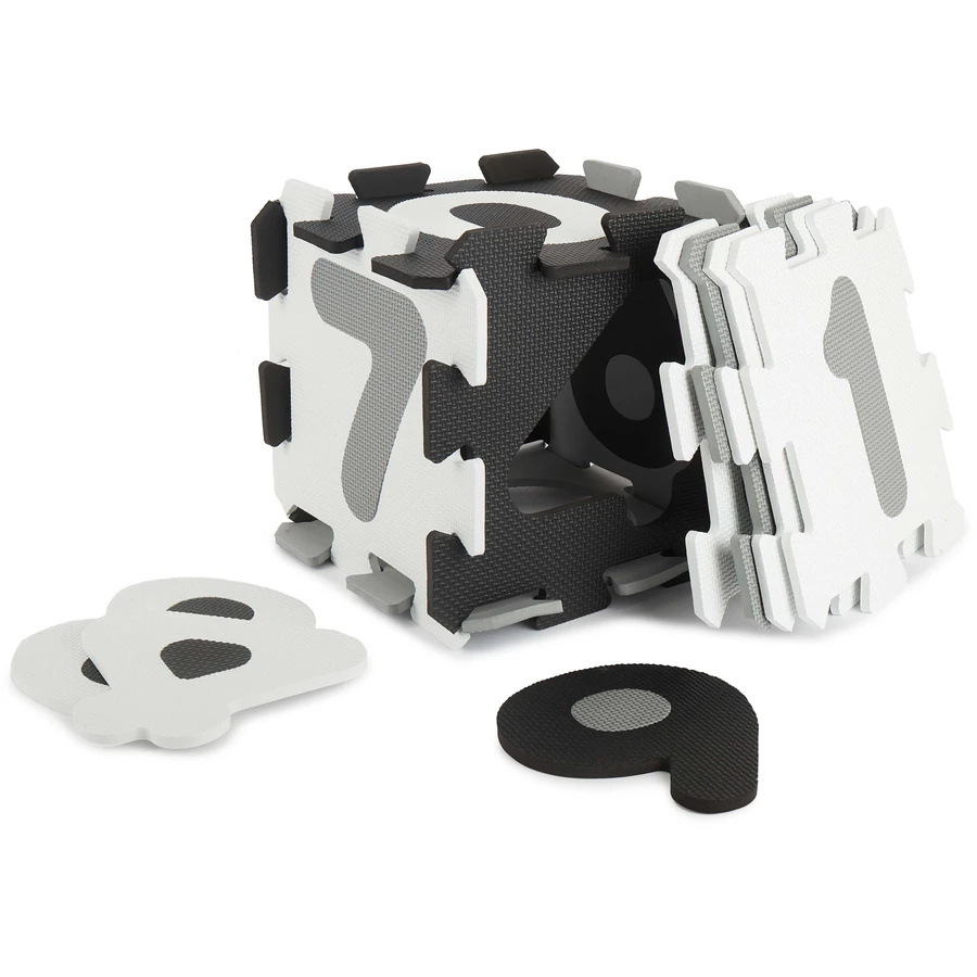 bieco Puzzlematte Zahlen schwarz weiß 10 tlg.
