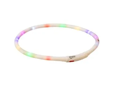 Trixie Flash lysring USB, silicone, XS–XL: 70 cm/ø 10 mm, royal