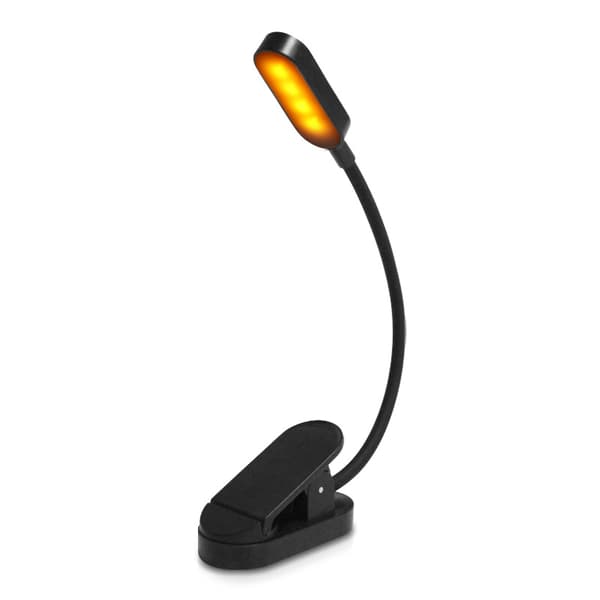 INF Svart Boklampe - LED Clip-on Leselampe for Studenter Sort