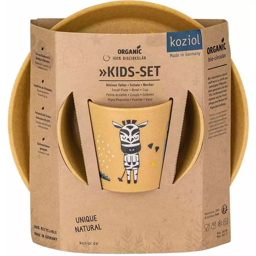 Koziol Kindergeschirrset 3er Set dunkelgelb