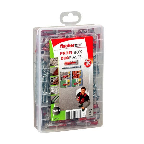 Fischer Buchas Profi-box Duopower 6/8 mm   Parafusos 160 Uds - 112848