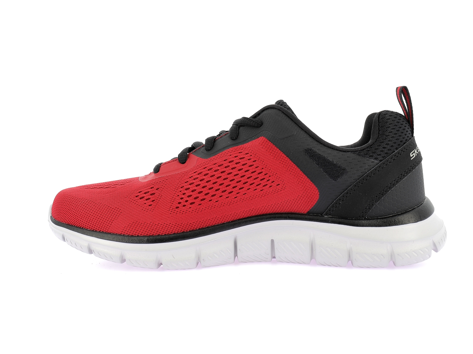 Skechers-TRACK BROADER Matières combinées Rouge Noir
