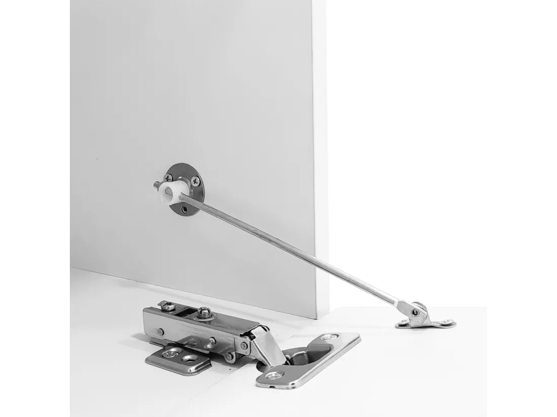 Meuble TV 170x33x40 cm - avec 4 portes (2 portes vitrées) - Panneaux de particules - Blanc