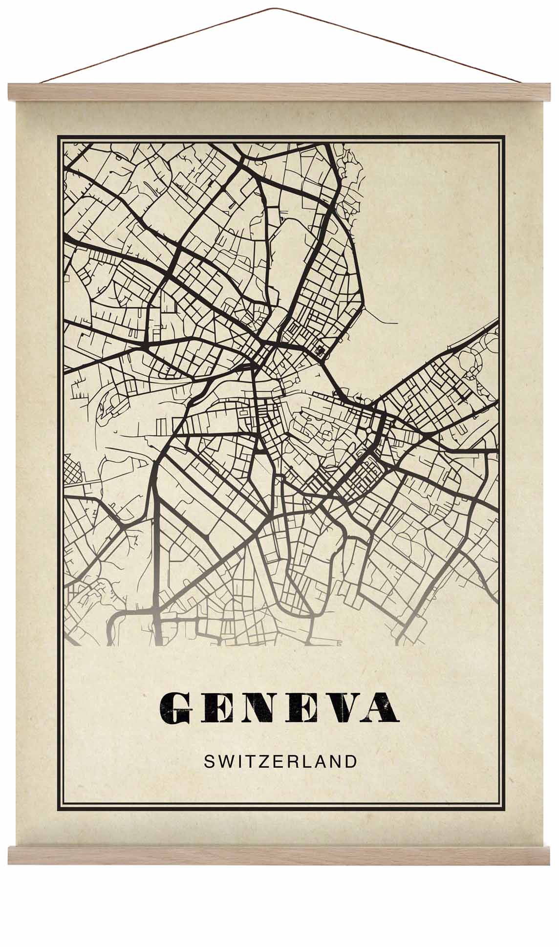 Genf Stadt Sepia